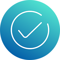 Icon Check blau